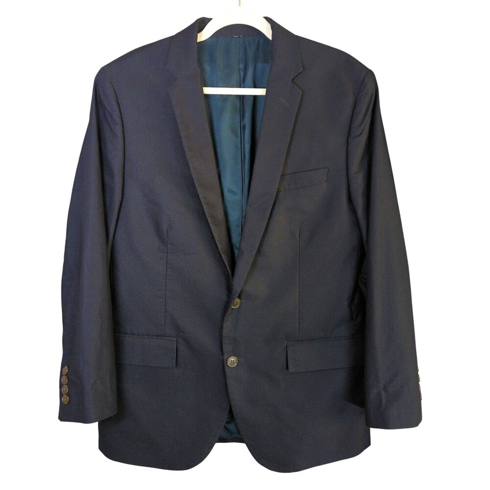 J Crew Thompson Blazer Mens 40R Navy Blue Cotton‎